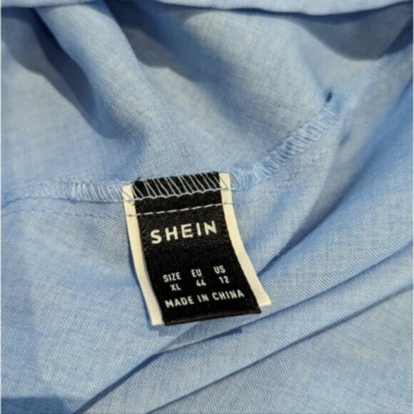 Blue short sleeved peasant cottage core maxi dress - Picture 5 of 5